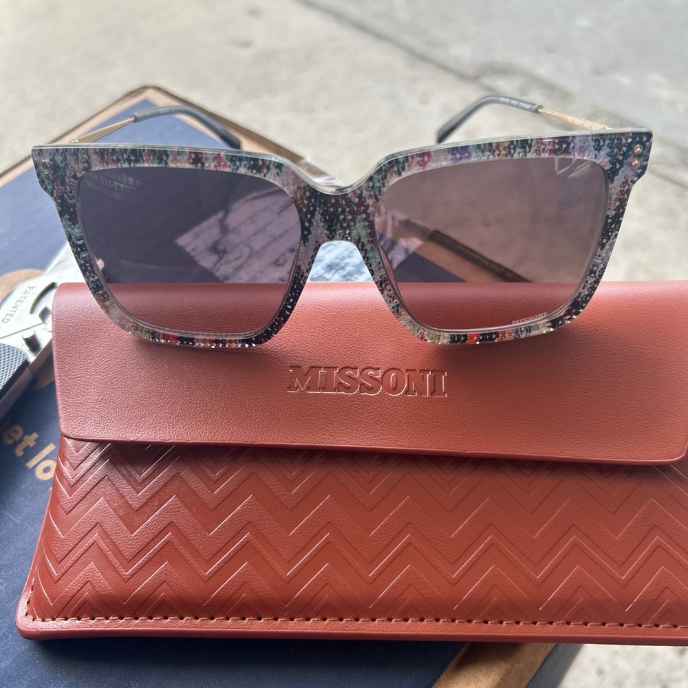 Missoni Colorful Women's Sunglasses with Black and Gray Accents